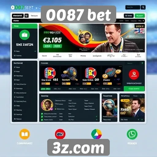 Funcionalidade da interface do usuário no site 0087 bet